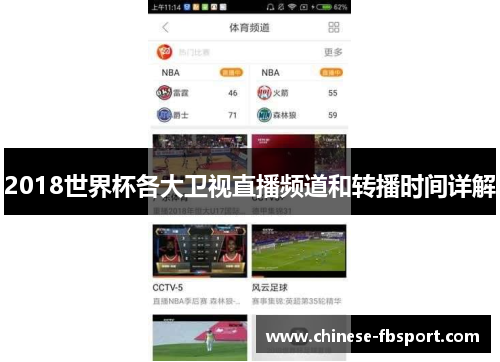 2018世界杯各大卫视直播频道和转播时间详解