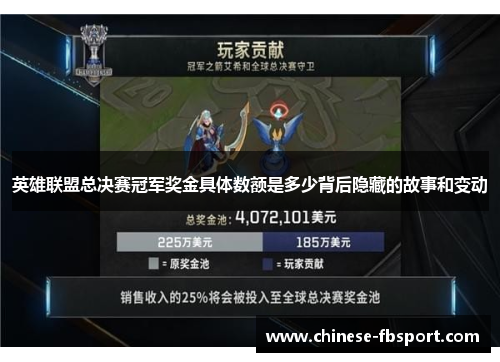 英雄联盟总决赛冠军奖金具体数额是多少背后隐藏的故事和变动